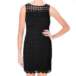 LRL Geo Lace Shift Dress black size 10